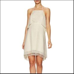 BCBGenteration Dress Womens 4 Sleeveless Lace Ivory Soft Fairy Boho Cottagecore